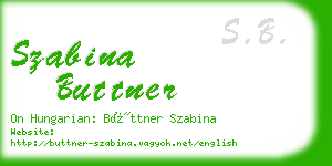 szabina buttner business card